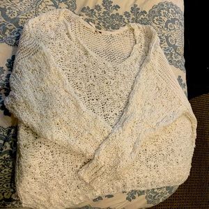 Free People open knit sweater. Size L